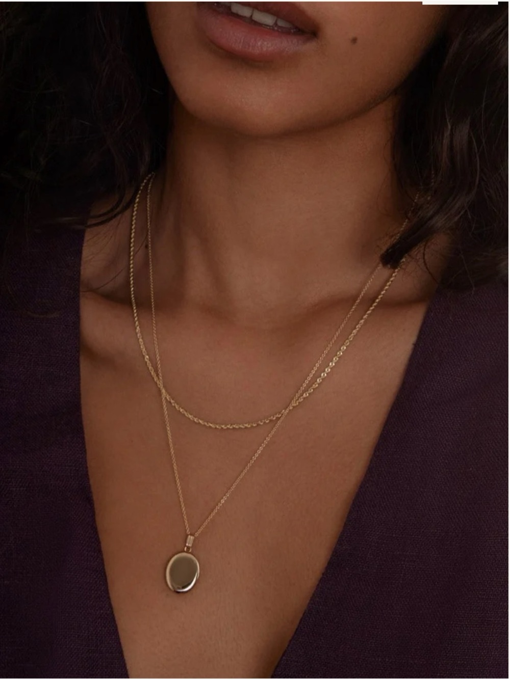 Kinn Studio Maison Oval Locket Necklace